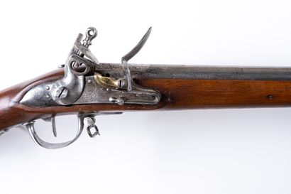 null Fusil à silex de dragon type An IX. 

Canon rond à pans au tonnerre daté 1813....