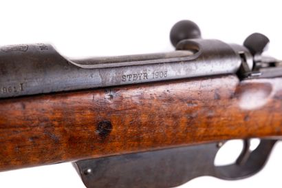 null Bulgarian Mannlicher rifle model 1895, caliber 8 mm. 

Round barrel with rise,...