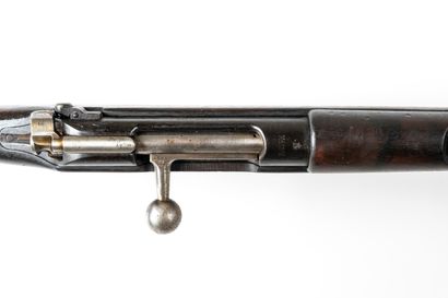 null Austrian Mannlicher rifle model 1892, caliber 6,5 mm. 

Round barrel with rise...