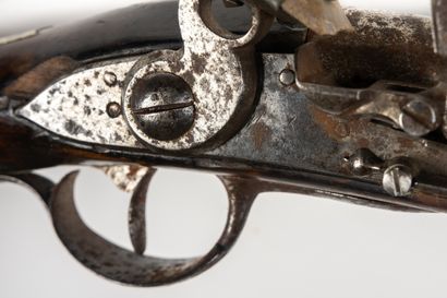 null Flintlock snap hook of maréchaussée model 1770. 

Round barrel with flats with...
