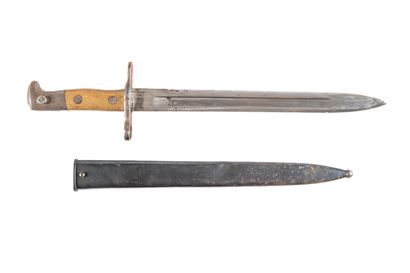 null Swiss bayonet model 1889, 2nd type. 

Blade of Neuhausen, with ball. Bronzed...