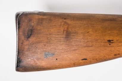null Bavarian infantry rifle with percussion Podewils.

Round barrel with sides with...