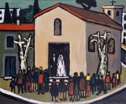 null Henri AUTRAN (1926-2007)

The exit of the bride and groom

Oil on isorel

Signed...