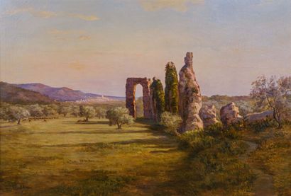 null Lucienne CARTHENNE (XIX-XX)

Ruines d’aqueduc romain à Fréjus

Huile sur toile

Signée...