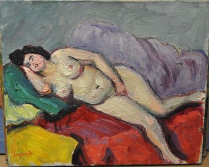 
René SEYSSAUD (1867-1952)
Nude with purple...
