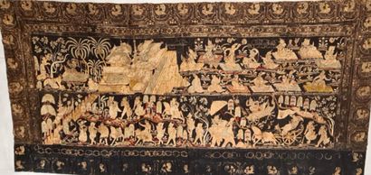 INDE, XIX-Xxème siècle 
Importante tapisserie...