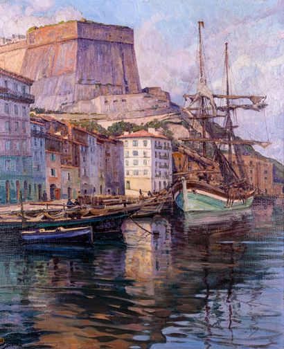 null Adolphe COSSARD (1880-1952)

La marine de Bonifacio

Huile sur carton toilé

Signée...