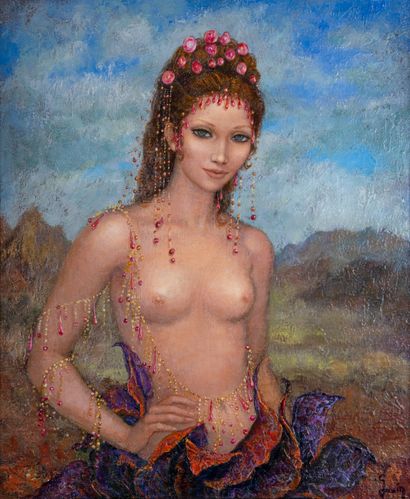 null Gin COSTE-CRASNIER (1928)

Nude with red beads

Oil on canvas

Signed lower...