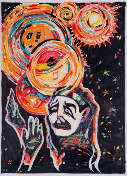 null Pierre BACH (1906-1971)

Psychedelic carnival. 1968

Felt pen

Signed and dated...