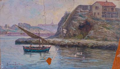 null François Léon PRIEUR-BARDIN (1870-1939)

Barque devant la maison. 1904

Huile...