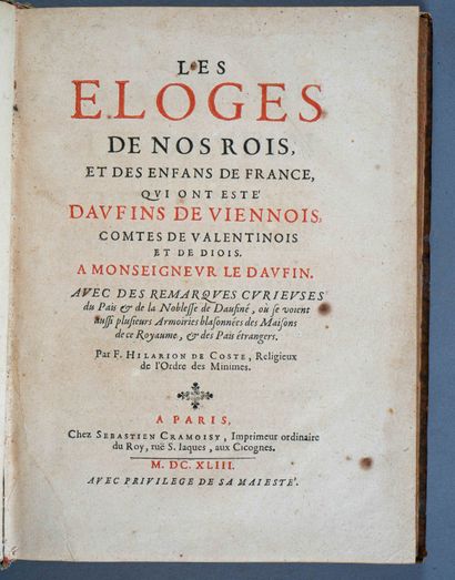 null Hilarion de COSTE “Eloge de nos Rois”, 1643

“Les éloges de nos rois, et des...