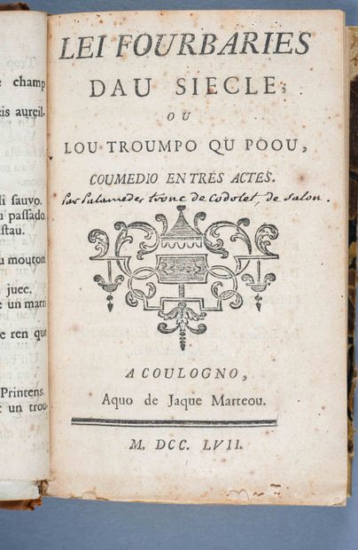 null RECUEIL DE PIÈCES XVIII-XIXe

13 pièces imprimées réunies dans un volume in-12...