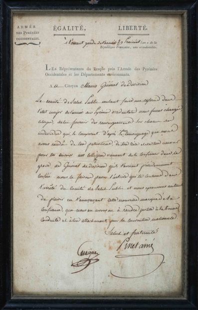 null [CONVENTION] Armée des Pyrénées Occidentales

Lettre du Comité de Salut Public...