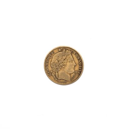 null IInd REPUBLIC 
10 francs gold, Ceres type. 1851 A 
Weight : 3,15 g