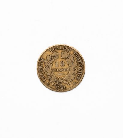 null IIème REPUBLIQUE 
10 francs or, type Cérès. 1851 A 
Poids : 3,15 g