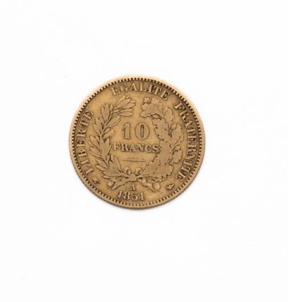 null IIème République
10 franc or, Cérès. 1851 A
Poids : 3,15 g