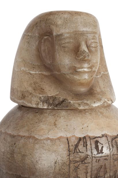 Vase canope au nom de Ptahmès
Nouvel Empire,...