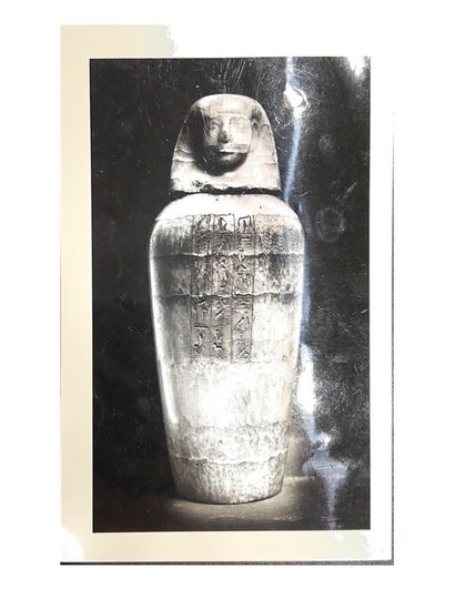 null Vase canope au nom de Ptahmès
Nouvel Empire, XVIIIème dynastie, vers 1390 à...
