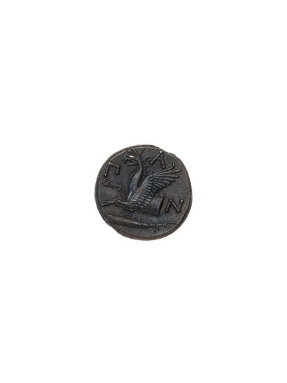 null Chersonnese Panticapaea 310-303 B.C. Bronze 7,54 gr. 21 mm. Head of sylene (Satyr)
right....