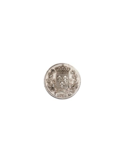 null Henri V 1820-1883 1/2 Franc "tête âgée", argent 2,74 gr. 1858 A Paris. G. 4...