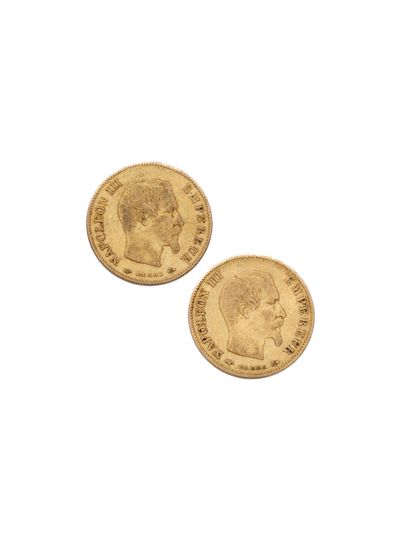 null SECOND EMPIRE 
10 francs or Napoléon III tête nue. 1859 A et 1860 A
Poids :...