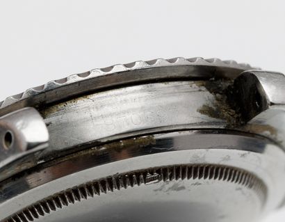 null ROLEX SUBMARINER 5512 "EXPLORER 
Steel bracelet watch, black dial, "Rolex Oyster...