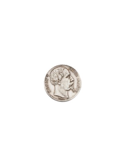 null Henri V 1820-1883 1/2 Franc "tête âgée", argent 2,74 gr. 1858 A Paris. G. 4...