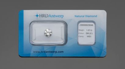 null Diamant sur papier taille brillant pesant 1,07 carat, E / VVS1
Accompagné d'un...