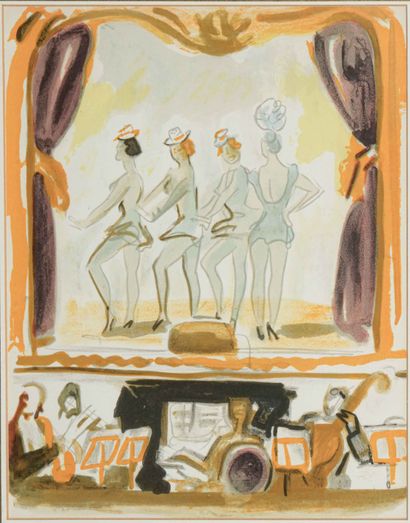  Yves BRAYER (1907-1990)
Le cabaret
Estampe
Numérotée HC en bas à droite
26 x 21... Gazette Drouot