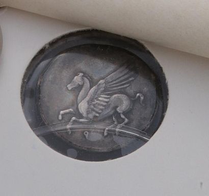 null Monnaie Grecque, Corinthe (338 - 300 av. J.C.)

Statère argent

Av.: Pégase,...