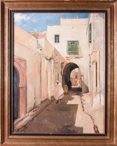 null Max Léon MOREAU (1902-1992) 

Ruelle à Tunis. 1936.?Huile sur toile.?Signée...