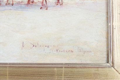 null Alexis Auguste DELAHOGUE (1869-1953)?El Kantara.?Huile sur toile. 

Signée en...