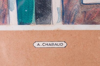 null Auguste CHABAUD (1882-1955) 

Le 14 juillet à Graveson.?Aquarelle. Provenance...