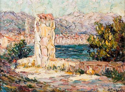 null Victor Louis CUGUEN (1882-1969) 

Paysages aux alentours de Sanary. Paire d’huiles...
