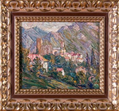 null Victor Louis CUGUEN (1882-1969) 

Paysages aux alentours de Sanary. Paire d’huiles...