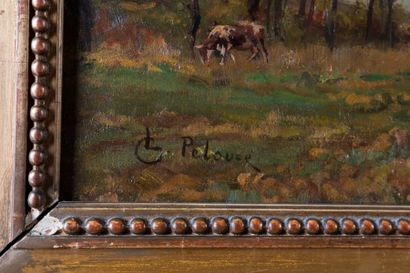 null Léon Germain PELOUSE (1838-1891) 

Paysage animé.?Huile sur toile.?Signée en...