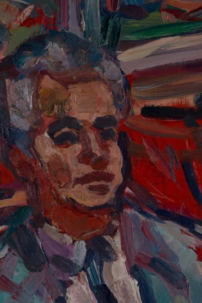 null Antoine FERRARI (1910-1995) 

Portrait d’homme assis. Huile sur carton. Signée...