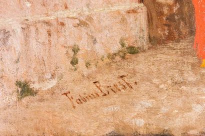 null Germain Fabius BREST (1823-1900) 

Fontaine à Constantinople. Huile sur toile.?Signée...
