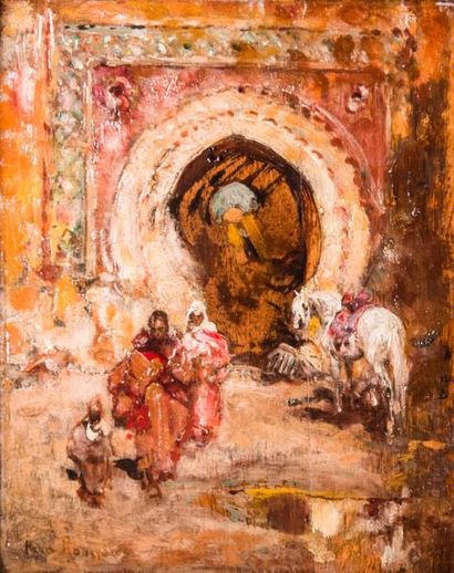null Henri Émilien ROUSSEAU (1875-1933) 

Devant la porte de la ville, Maroc. Huile...