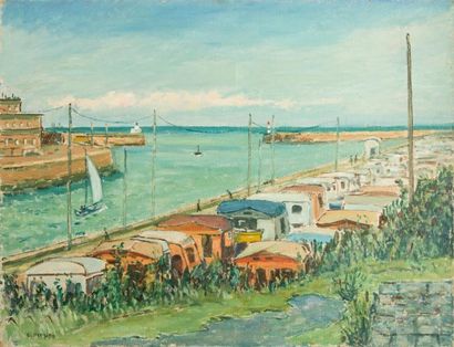 null Guy PICHON (1933-2007) 

L’entrée du port de Dieppe.?Huile sur toile. Signée...