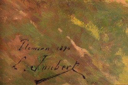null Léon JOUBERT (.1855 - 1930) 

Remparts de Tlemcen. 1890.?Huile sur toile.?Signée,...