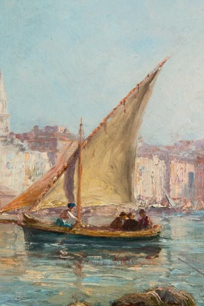 null Louis NATTERO (1870-1915) 

Le port de Marseille. Huile sur toile. Signée en...