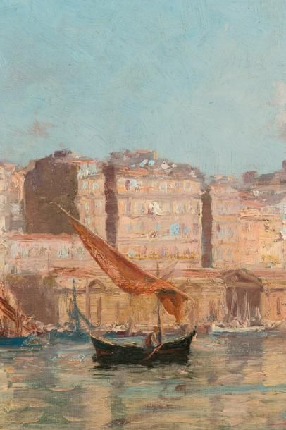 null Louis NATTERO (1870-1915) 

Le port de Marseille. Huile sur toile. Signée en...