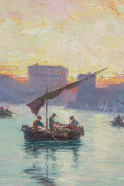 null Louis NATTERO (1870-1915) 

Le port de Marseille. Huile sur toile.?Signée en...