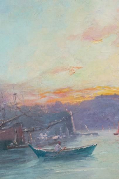 null Louis NATTERO (1870-1915) 

Le port de Marseille. Huile sur toile.?Signée en...