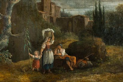 null César Van LOO (1749-1821)
Paysage. 1781. Toile.
Signée et datée en bas à gauche.
49...