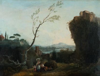 César Van LOO (1749-1821)
Paysage. 1781....