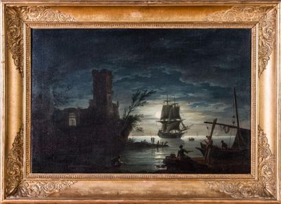 null Jean HENRY dit HENRY D’ARLES (1734-1784) 

Port méditerranéen au crépuscule....