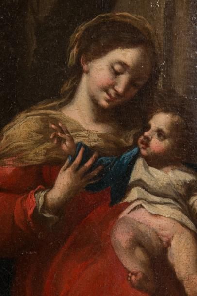 null D’après Antonio Allegri CORREGGIO 

(c.1489-1534) dit LE CORREGE Vierge à l’enfant.

Huile...