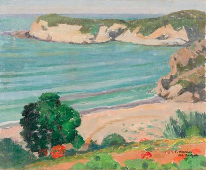 null Frédéric Marius de BUZON (1879-1958) Bord de mer. Huile sur toile. Signée en...